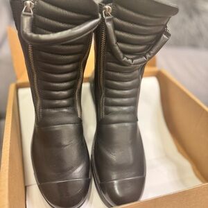 Sleek Black Women's Combat Boots